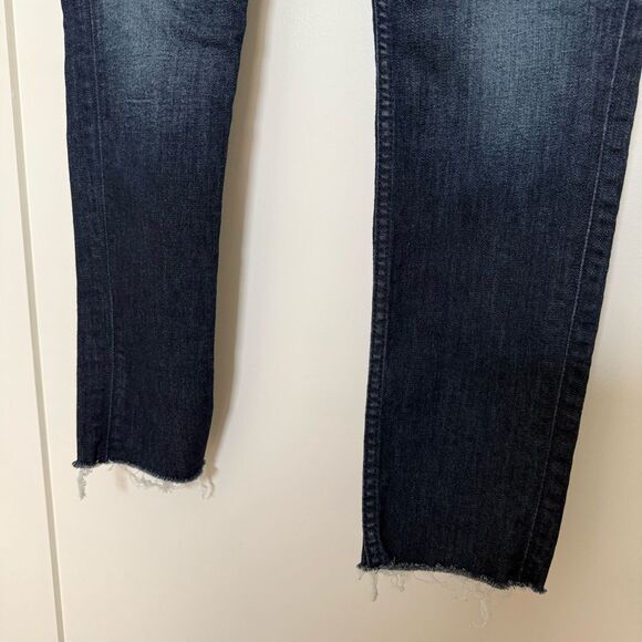 Hudson Jeans Womens Sz 27 Blue Collin Flap Skinny Ankle Raw Hem Low Rise Denim - Picture 3 of 14